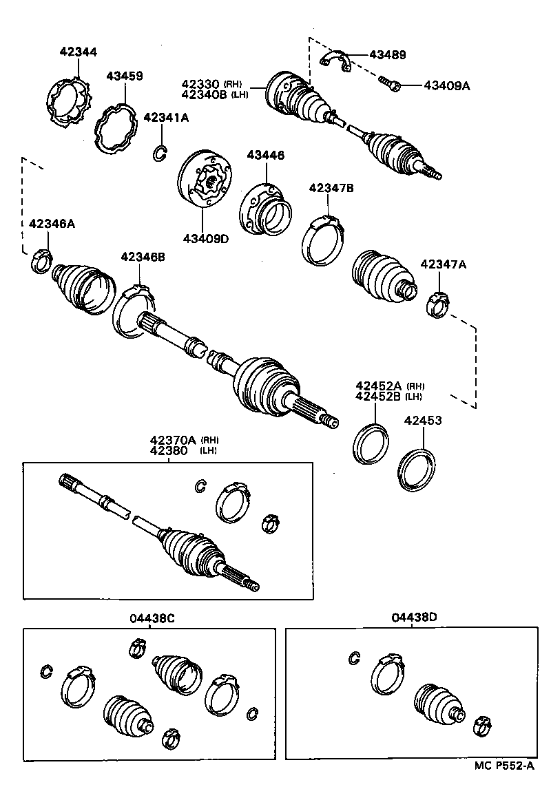 42330-24030 SHAFT ASSY, REAR DRIVE, RH product image