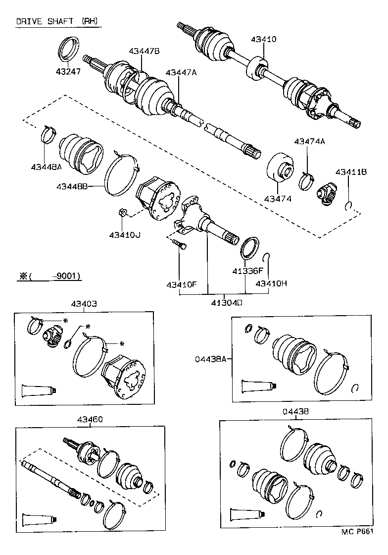 43410-20390 SHAFT ASSY, FRONT DRIVE, RH product image