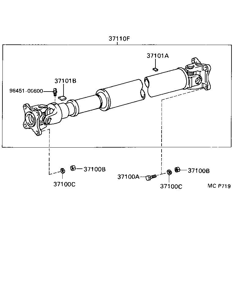 04371-04020 SPIDER KIT, UNIVERSAL JOINT(FOR PROPELLER SHAFT) product image