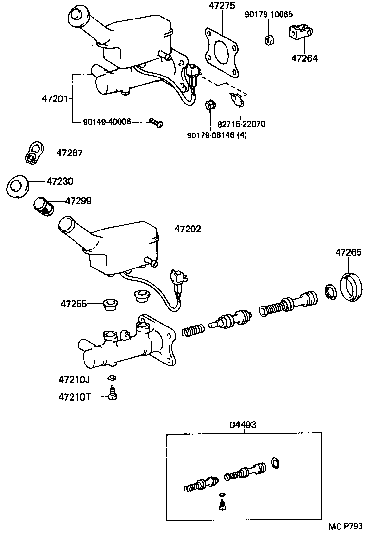 04493-28090 CYLINDER KIT, BRAKE MASTER product image