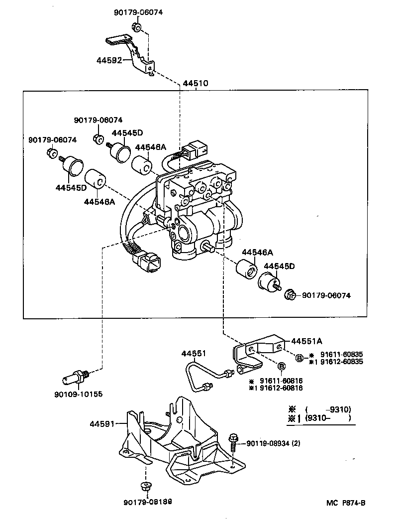 44510-12080 ACTUATOR ASSY, BRAKE product image