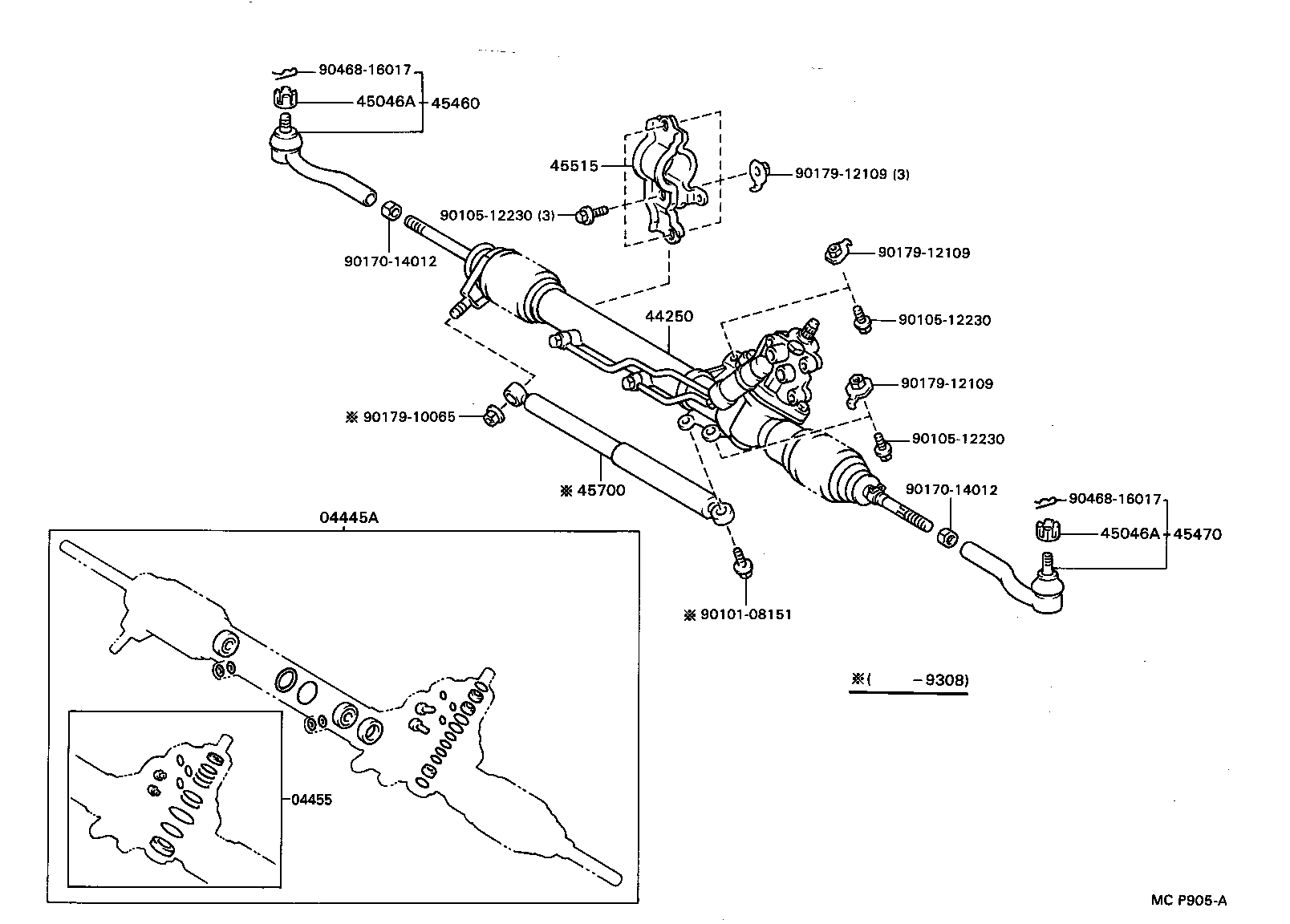 44015-22030 NUT SUB-ASSY, BEARING GUIDE product image