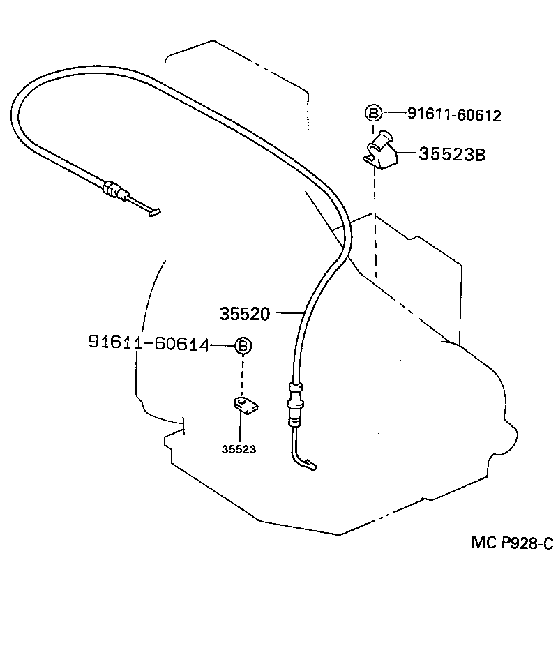 35520-20490 CABLE ASSY, THROTTLE product image