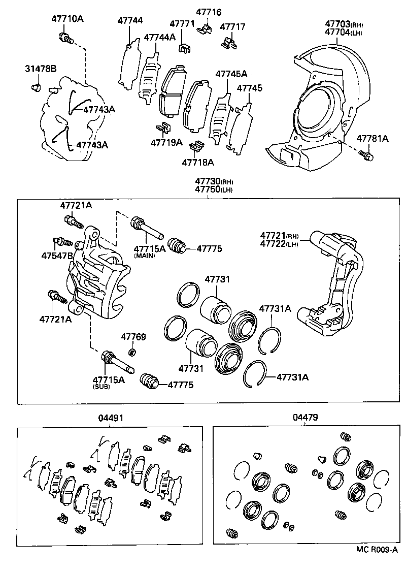 04465-20250 PAD KIT, DISC BRAKE, FRONT product image