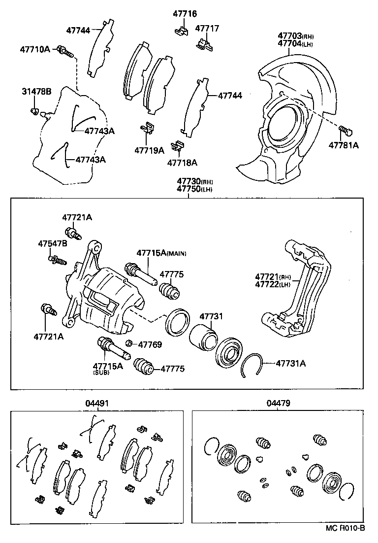 04465-20120 PAD KIT, DISC BRAKE, FRONT product image