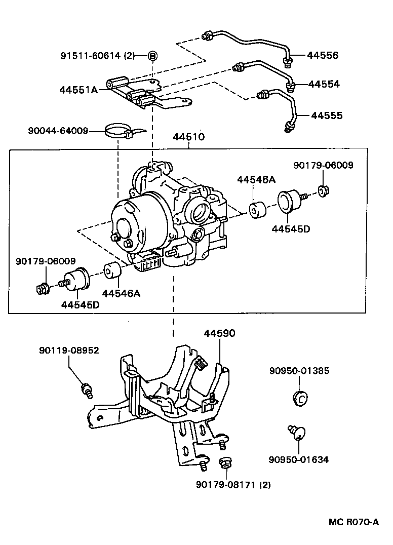 44590-14010 BRACKET ASSY, BRAKE ACTUATOR product image