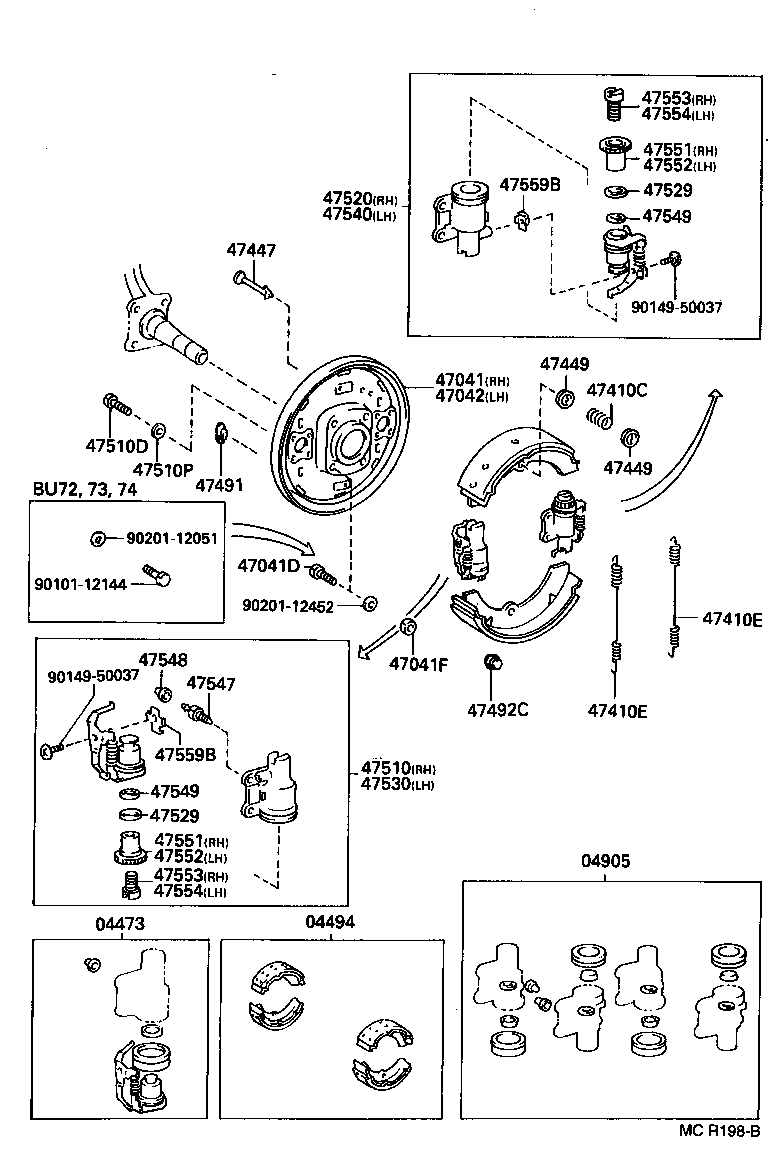 04473-36100 CYLINDER KIT, FRONT WHEEL product image
