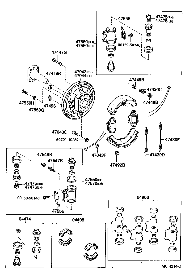 04474-36130 CYLINDER KIT, REAR WHEEL product image