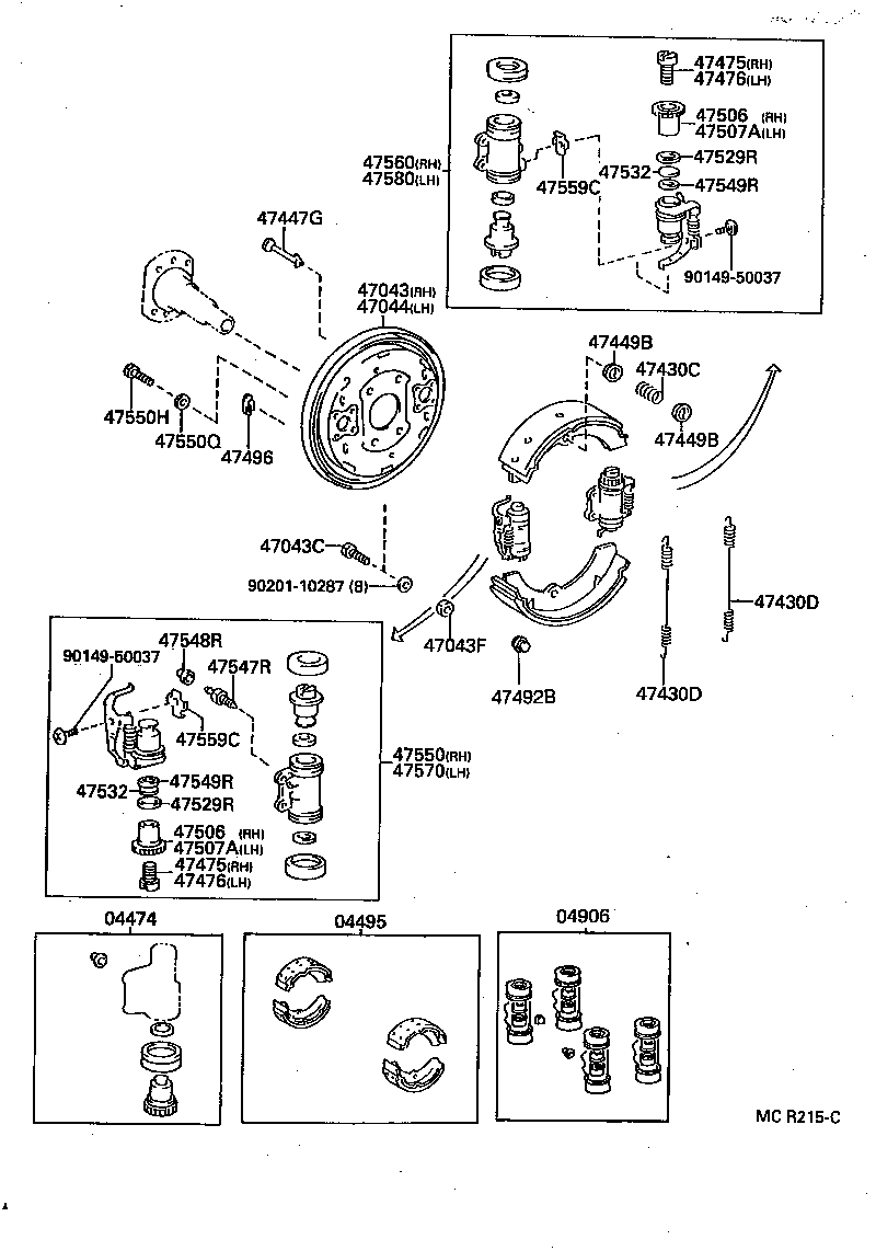 47044-36140 PLATE SUB-ASSY, BRAKE BACKING, REAR LH product image