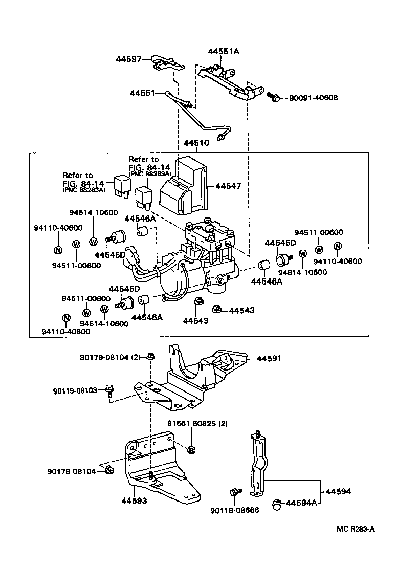 44510-17050 ACTUATOR ASSY, BRAKE product image
