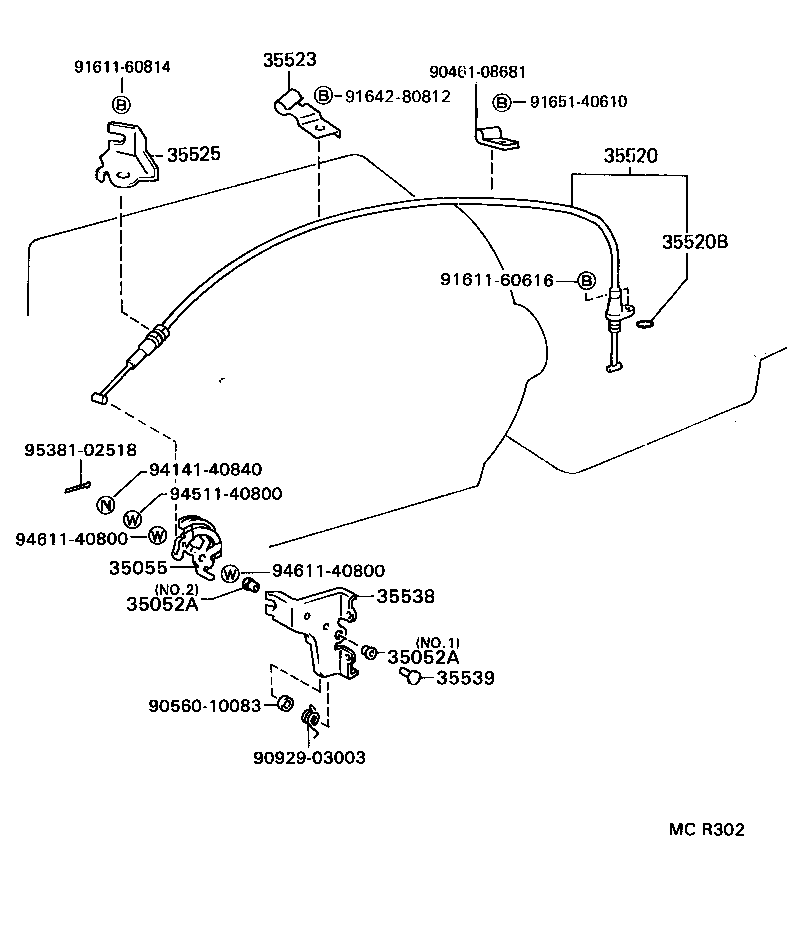 35561-35010 SHAFT, MANUAL VALVE LEVER product image