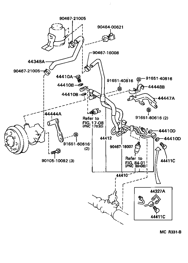 44348-28190 HOSE, OIL RESERVOIR TO PUMP, NO.1 product image