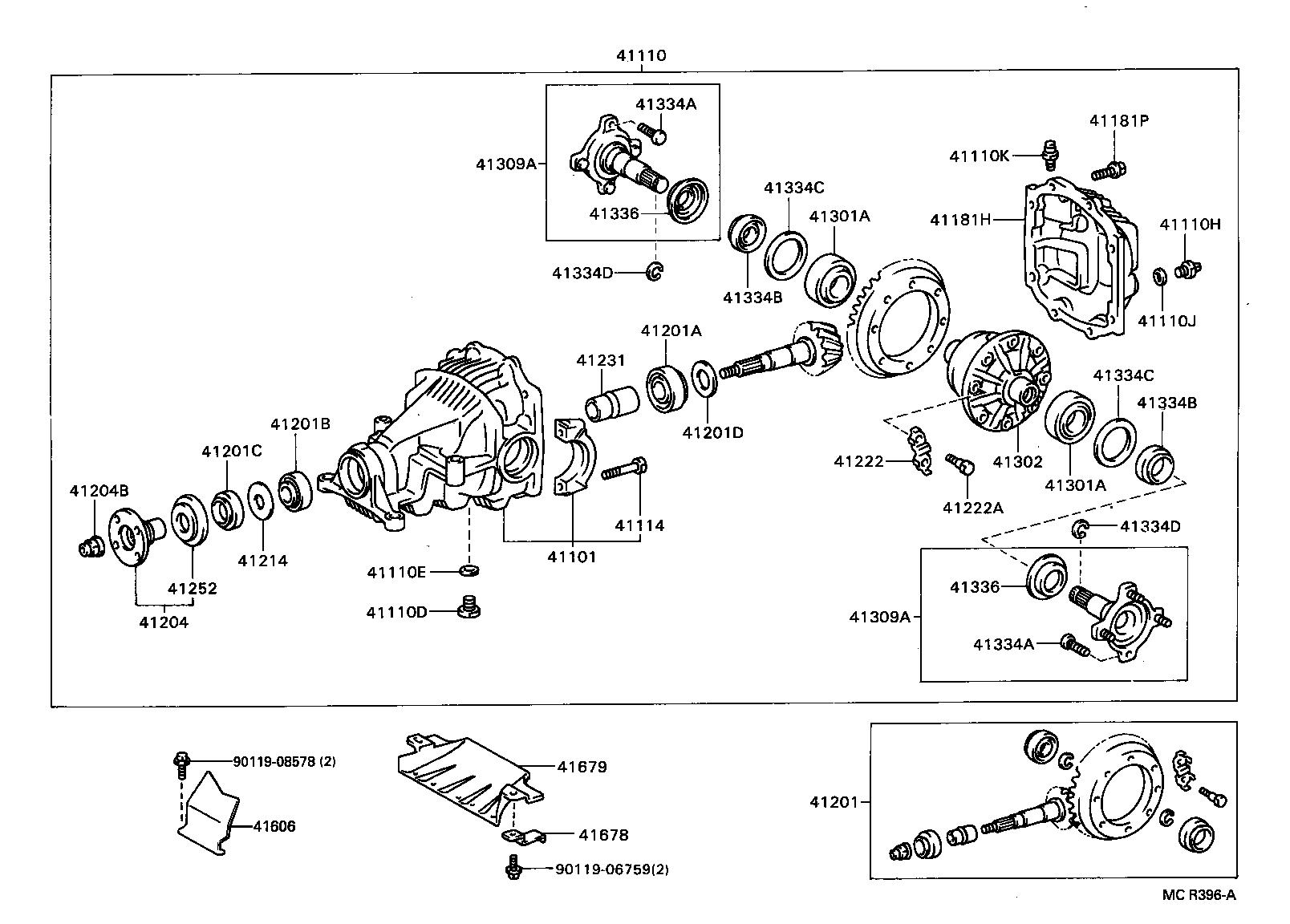 41301-20140 CASE SUB-ASSY, REAR DIFFERENTIAL product image