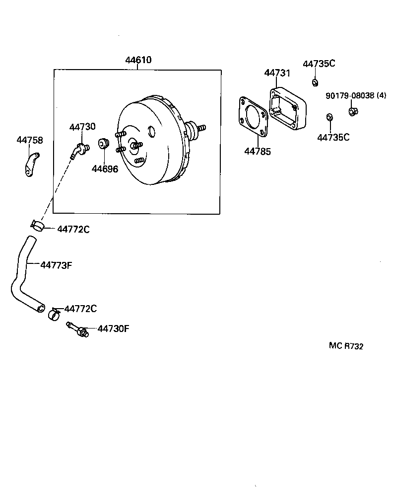 04443-35410 BOOSTER KIT, BRAKE product image
