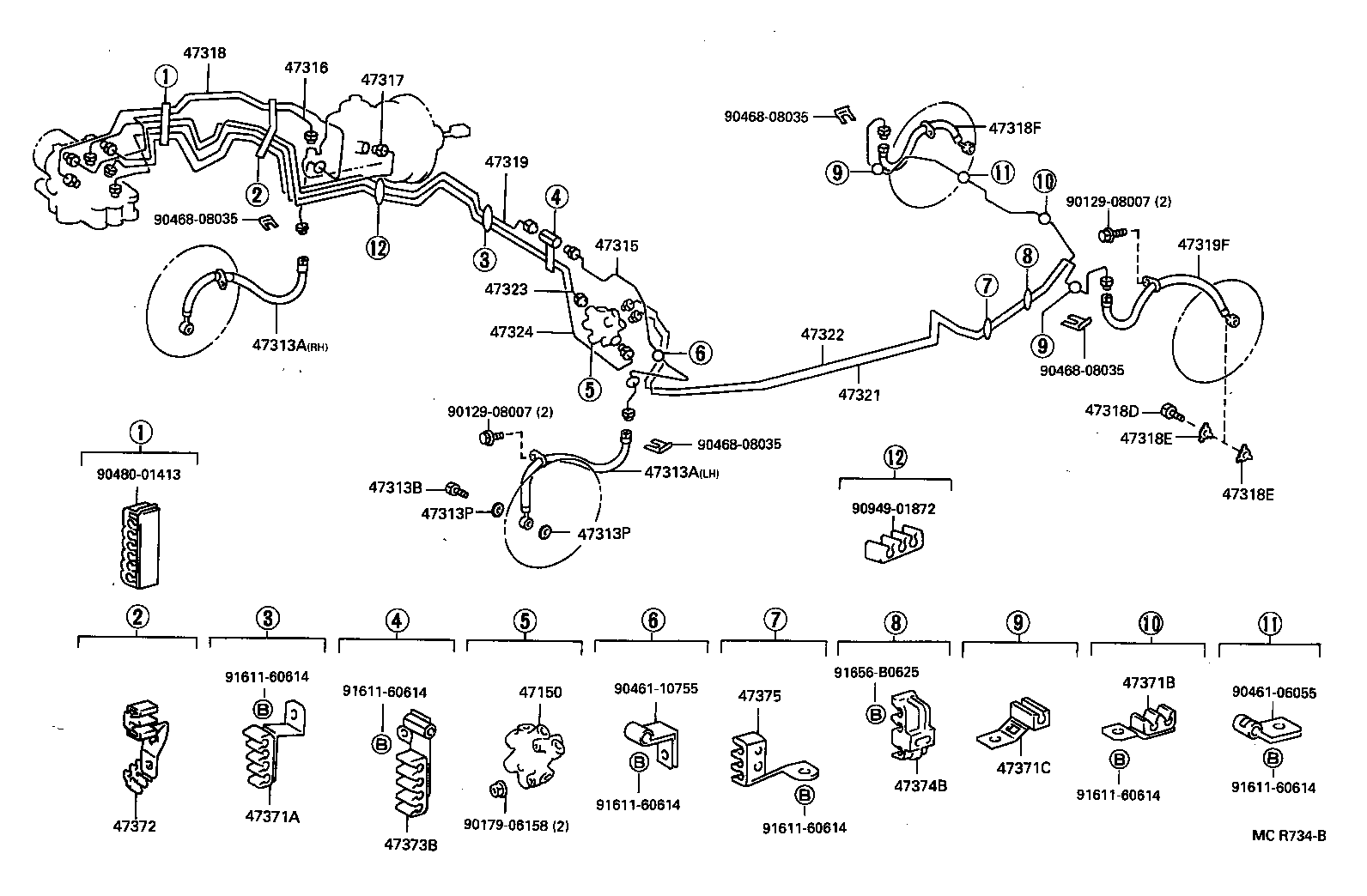 44580-32010 HARNESS, BRAKE ACTUATOR product image