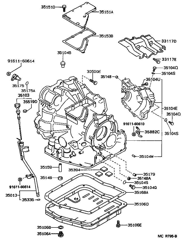 35104-32101 CASE SUB-ASSY, AUTOMATIC TRANSAXLE product image