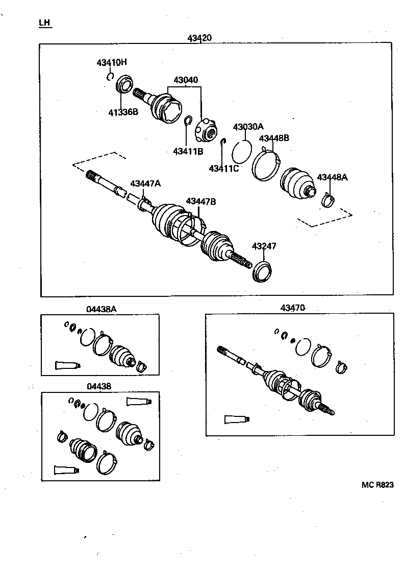 43410-20370 SHAFT ASSY, FRONT DRIVE, RH product image