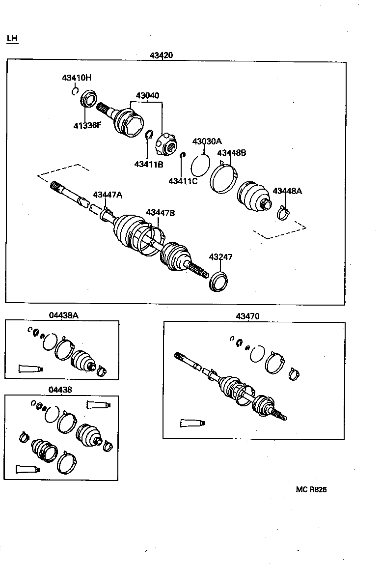 04438-20040 BOOT KIT, FRONT DRIVE SHAFT INBOARD JOINT product image