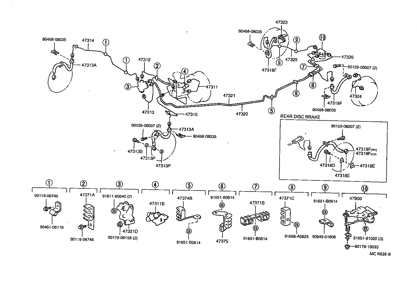 44546-06010 CUSHION, BRAKE ACTUATOR BOLT product image