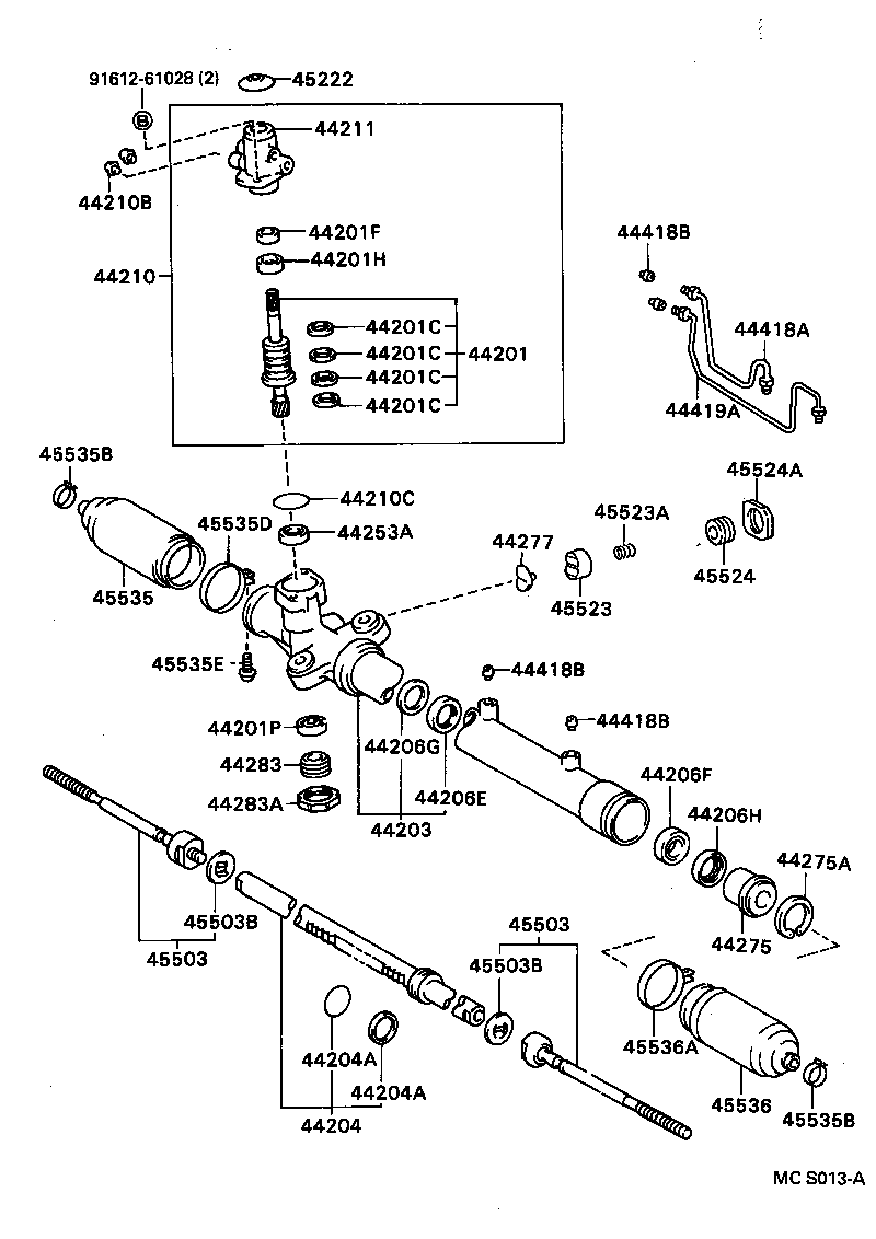 45503-29625 END SUB-ASSY, STEERING RACK product image