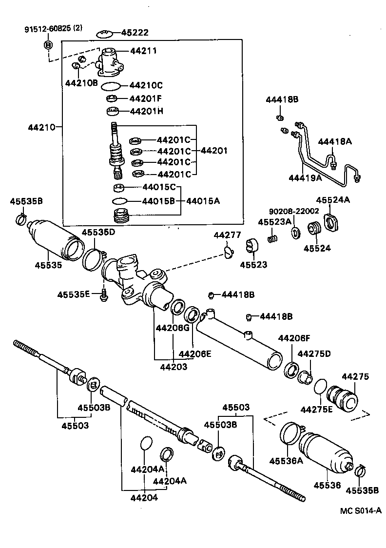 45503-29625 END SUB-ASSY, STEERING RACK product image