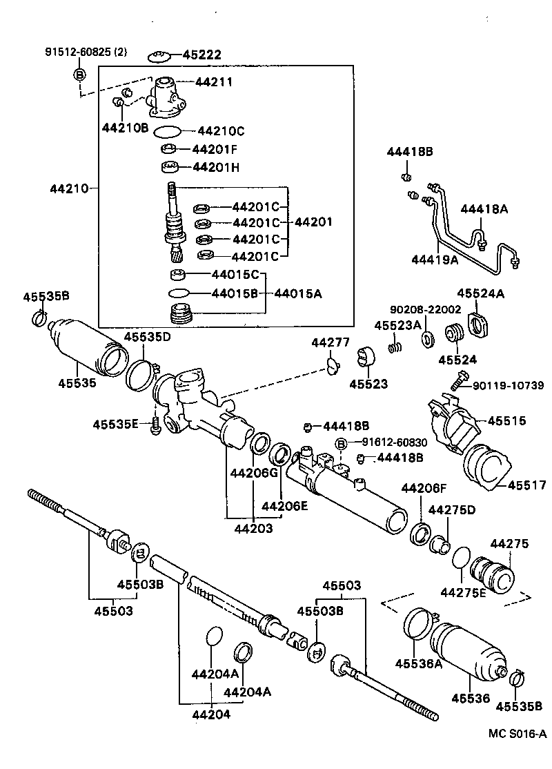 45503-29625 END SUB-ASSY, STEERING RACK product image