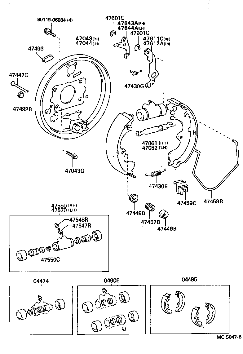 04906-0A010 CUP KIT, REAR WHEEL CYLINDER product image