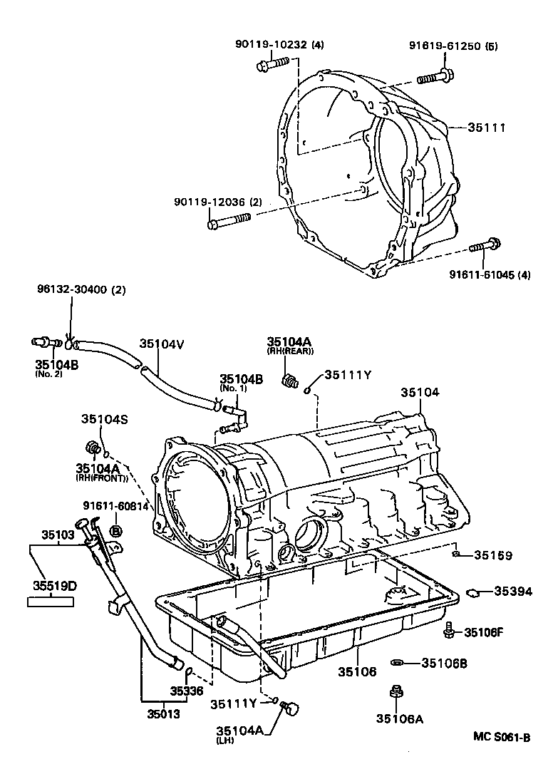 35013-22390 TUBE SUB-ASSY, TRANSMISSION OIL FILLER product image