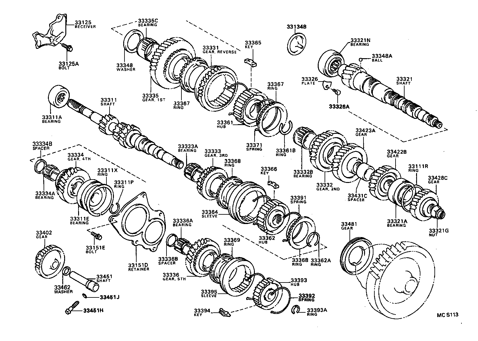 33481-12040 GEAR, SPEEDOMETER DRIVE (MTM) product image