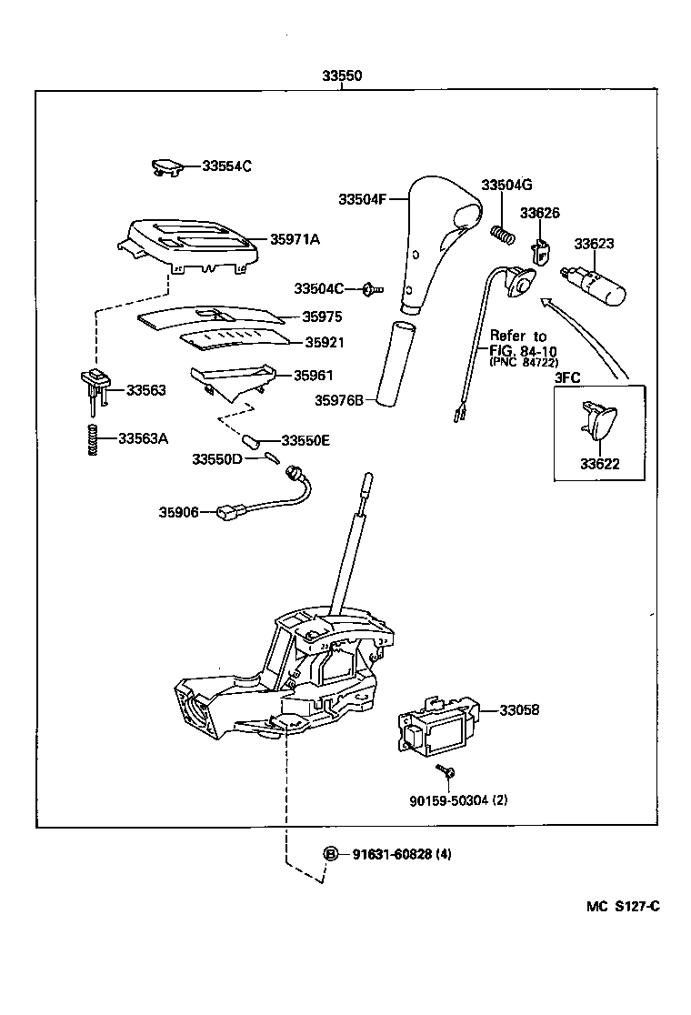 33823-16050 BRACKET, TRANSMISSION CONTROL CABLE, NO.1 product image