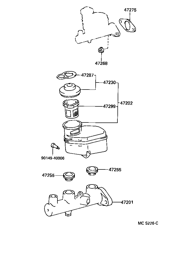 47202-20510 RESERVOIR SUB-ASSY, BRAKE MASTER CYLINDER product image