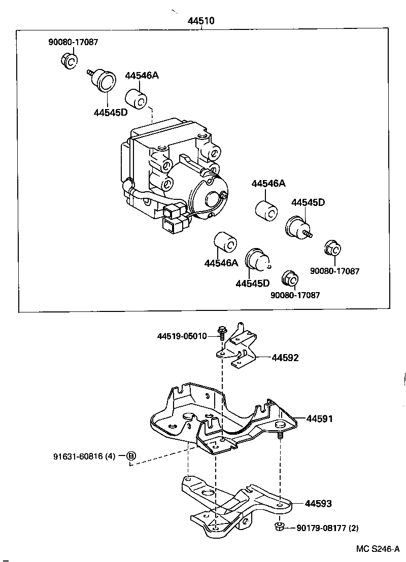 44546-06010 CUSHION, BRAKE ACTUATOR BOLT product image