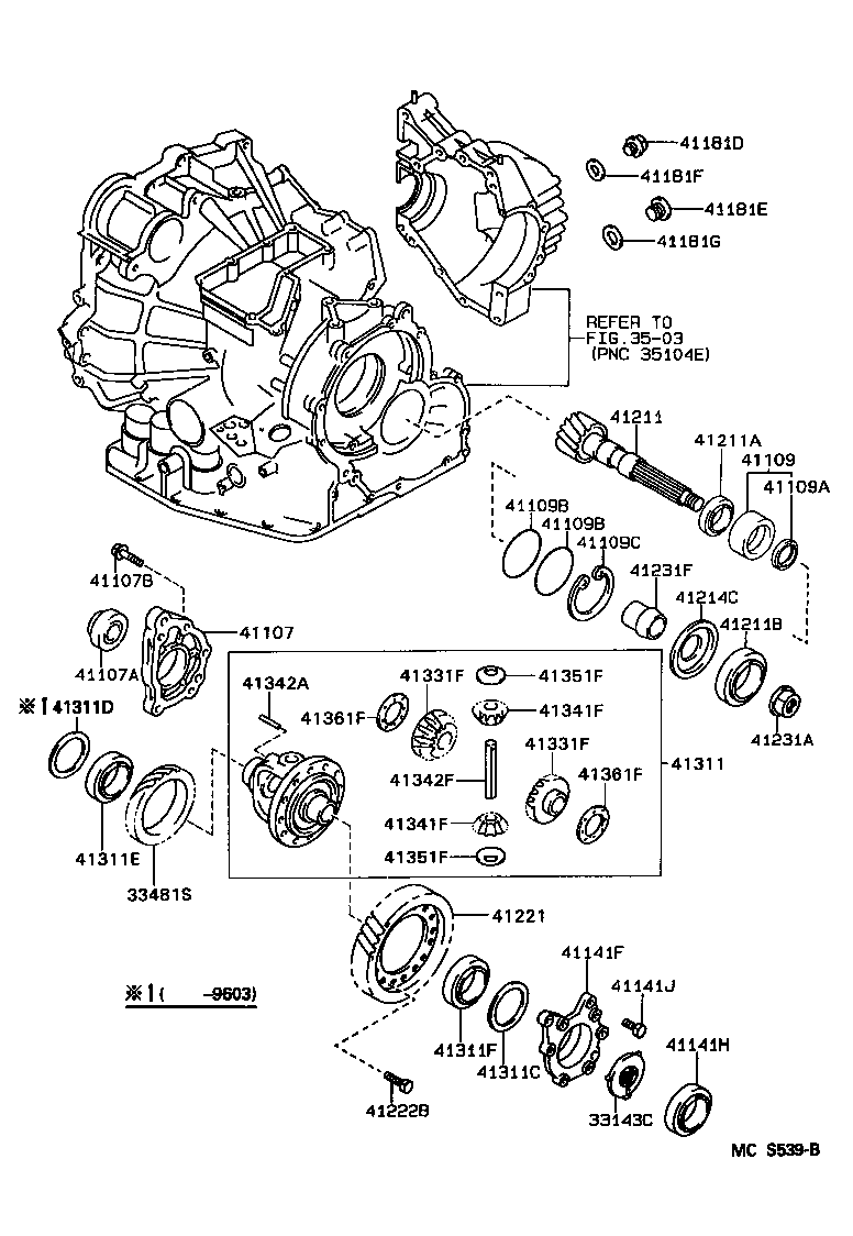 41109-33010 CAGE SUB-ASSY, DIFFERENTIAL DRIVE PINION BEARING product image