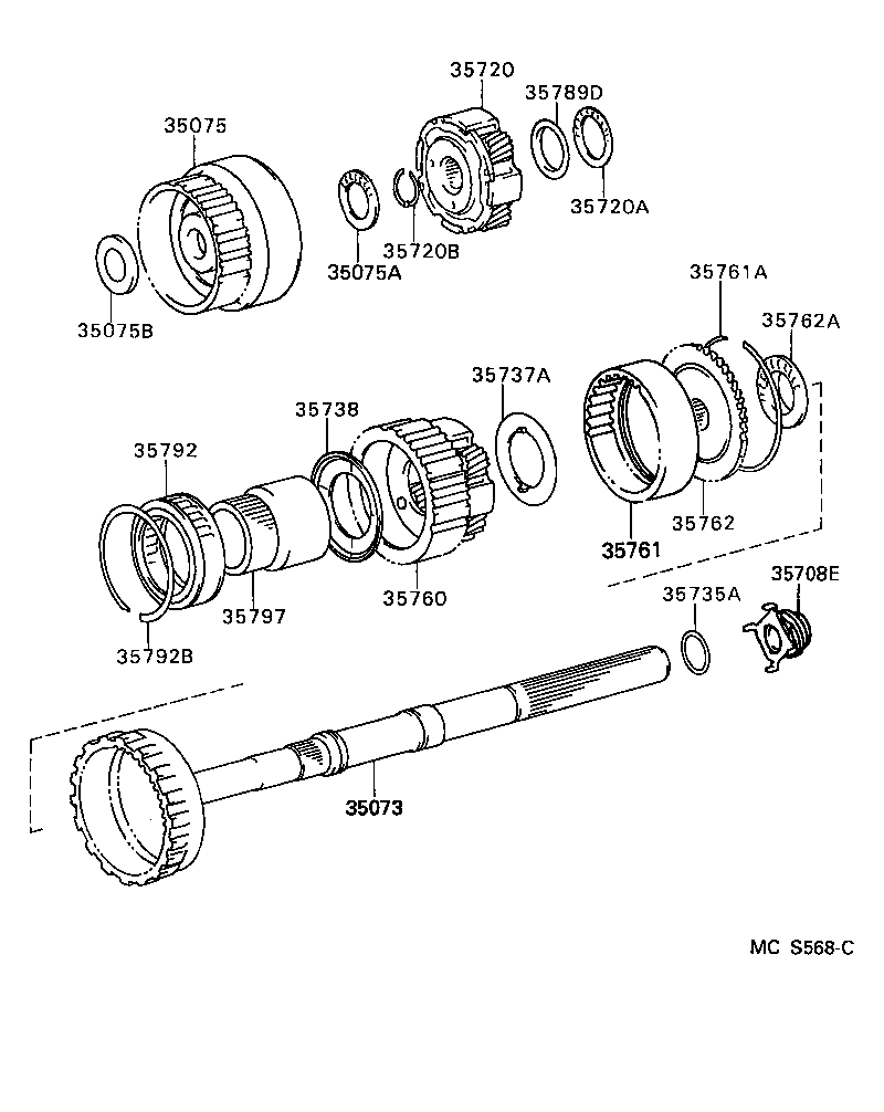 35469-36010 SPACER, PARKING LOCK GEAR product image