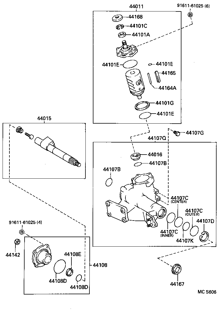 45434-36020 CAP, CENTER ARM BRACKET product image
