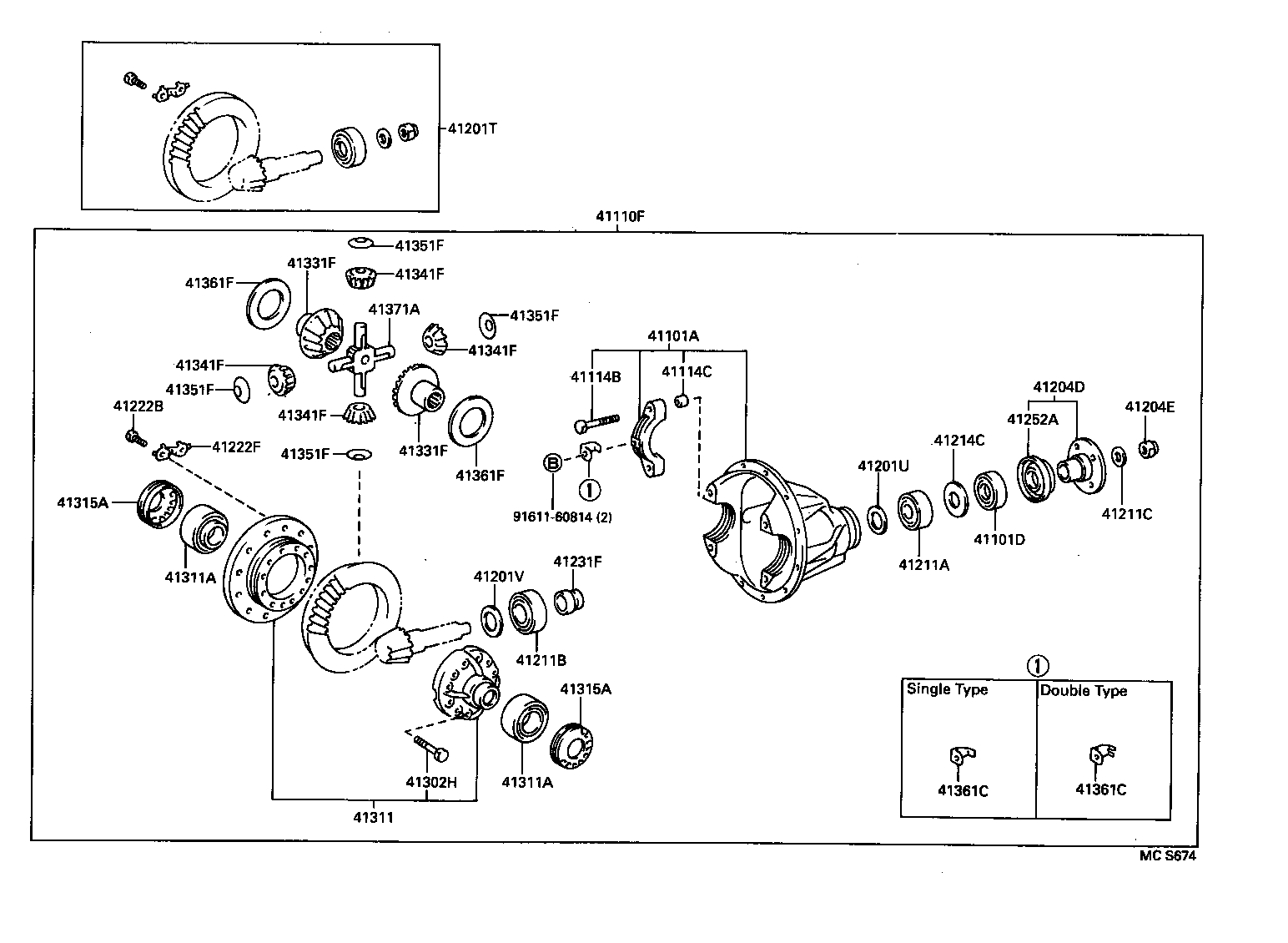 41110-37060 CARRIER ASSY, DIFFERENTIAL, FRONT product image