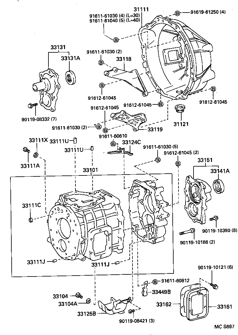 31111-37050 HOUSING, CLUTCH product image