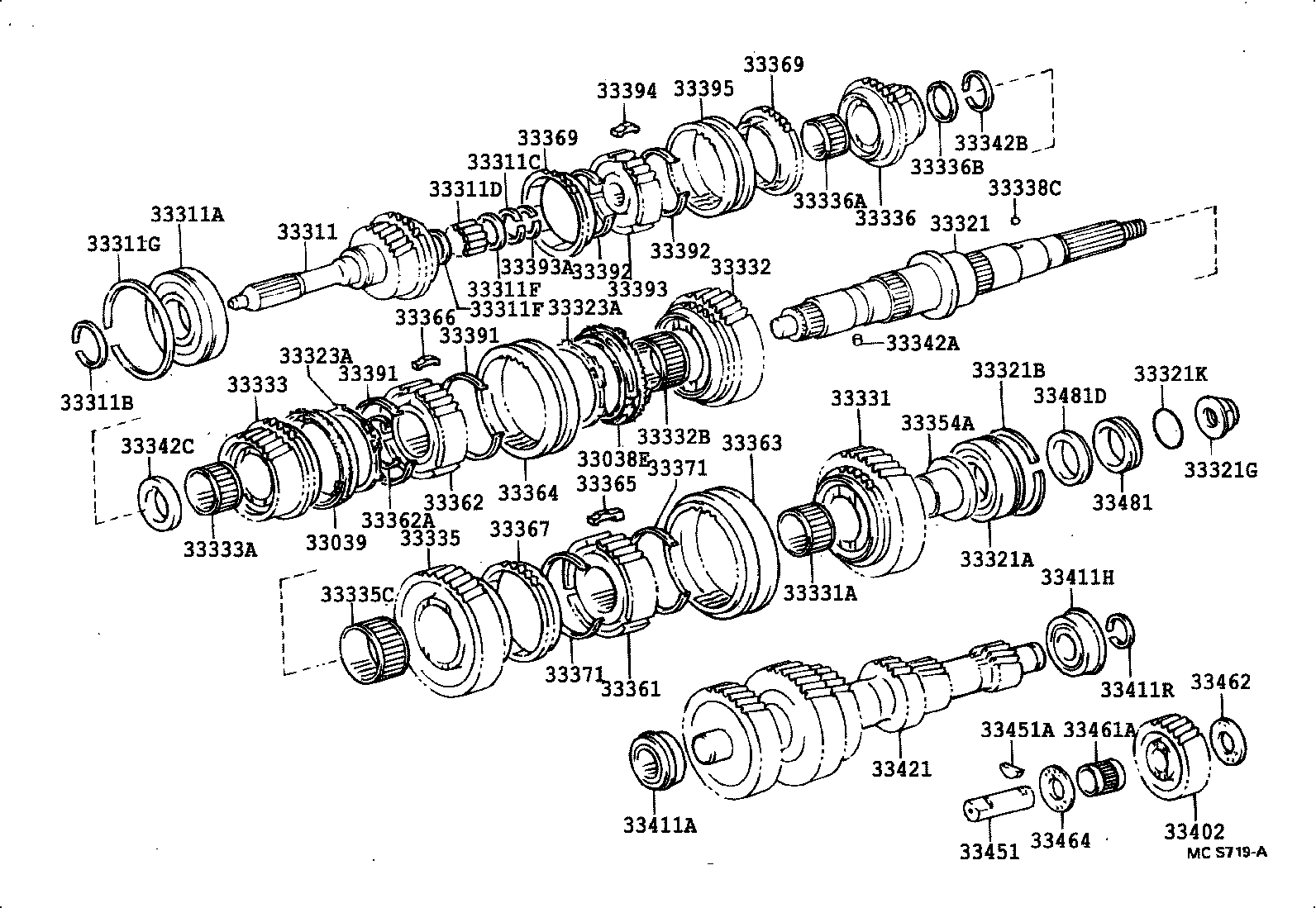33036-37030 GEAR, 5TH product image