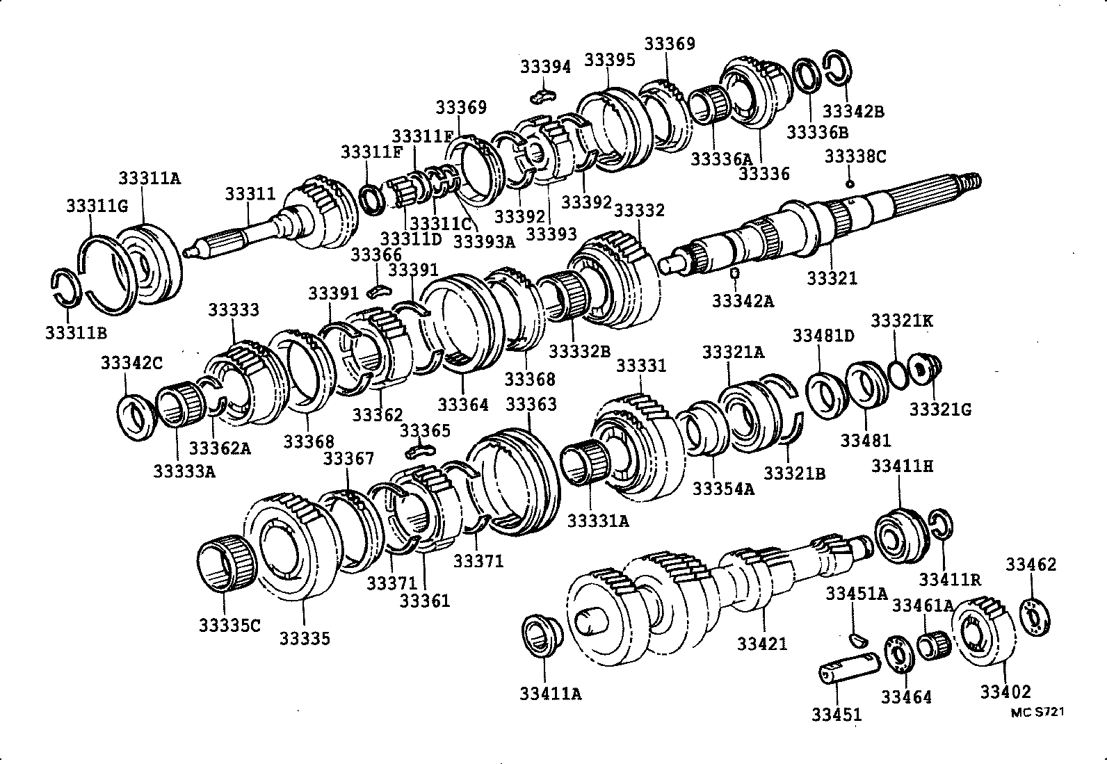 33036-37030 GEAR, 5TH product image