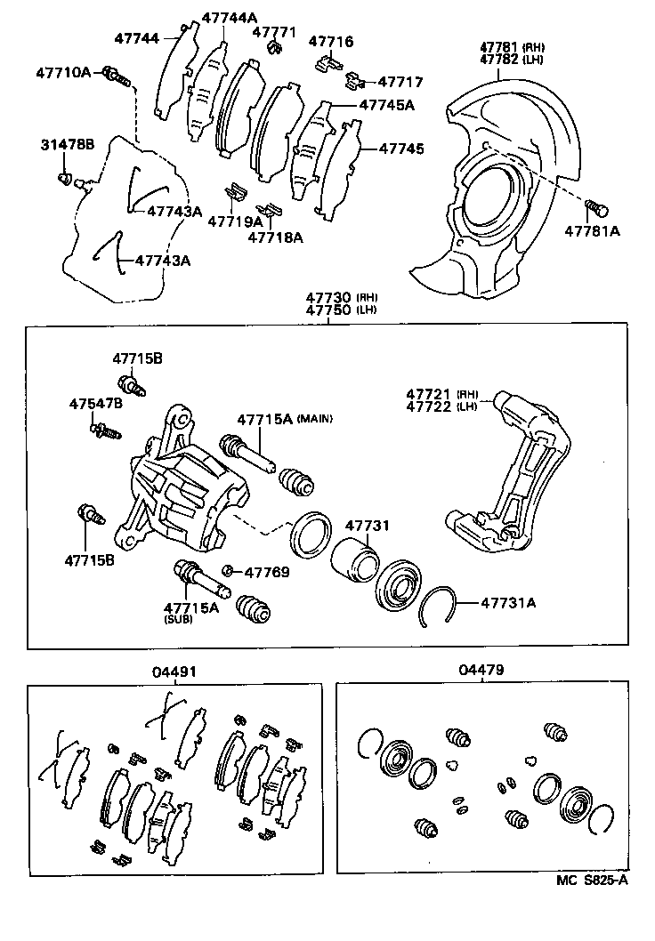 04465-06010 PAD KIT, DISC BRAKE, FRONT product image