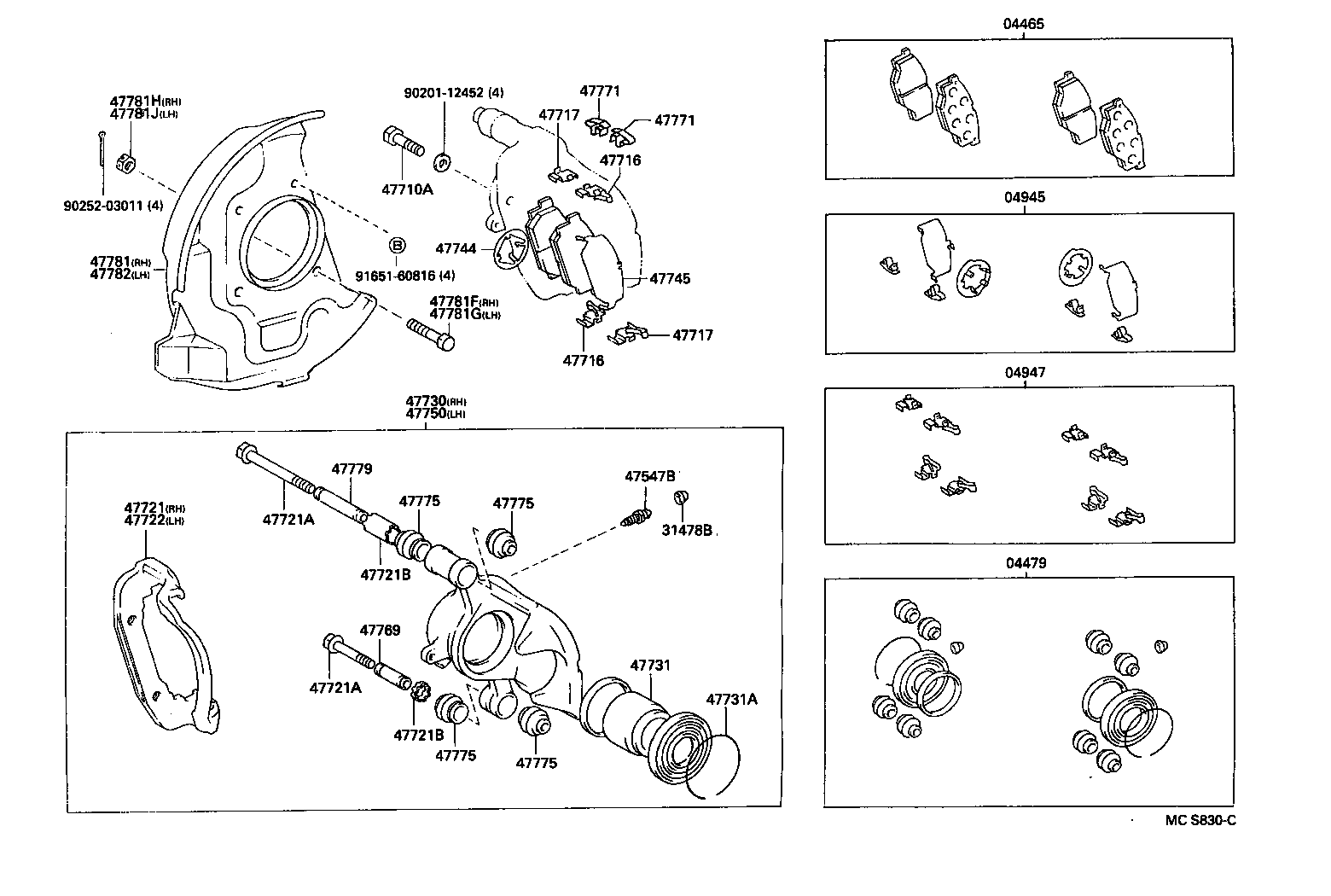 04465-36040 PAD KIT, DISC BRAKE, FRONT product image
