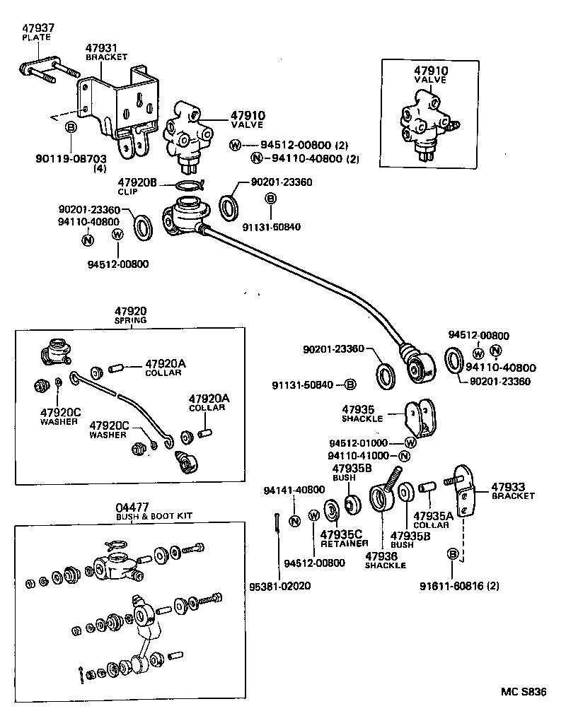 47326-25261 TUBE, REAR BRAKE, NO.4 product image