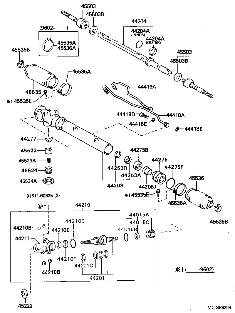 44016-25010 CASE SUB-ASSY, WORM BEARING product image