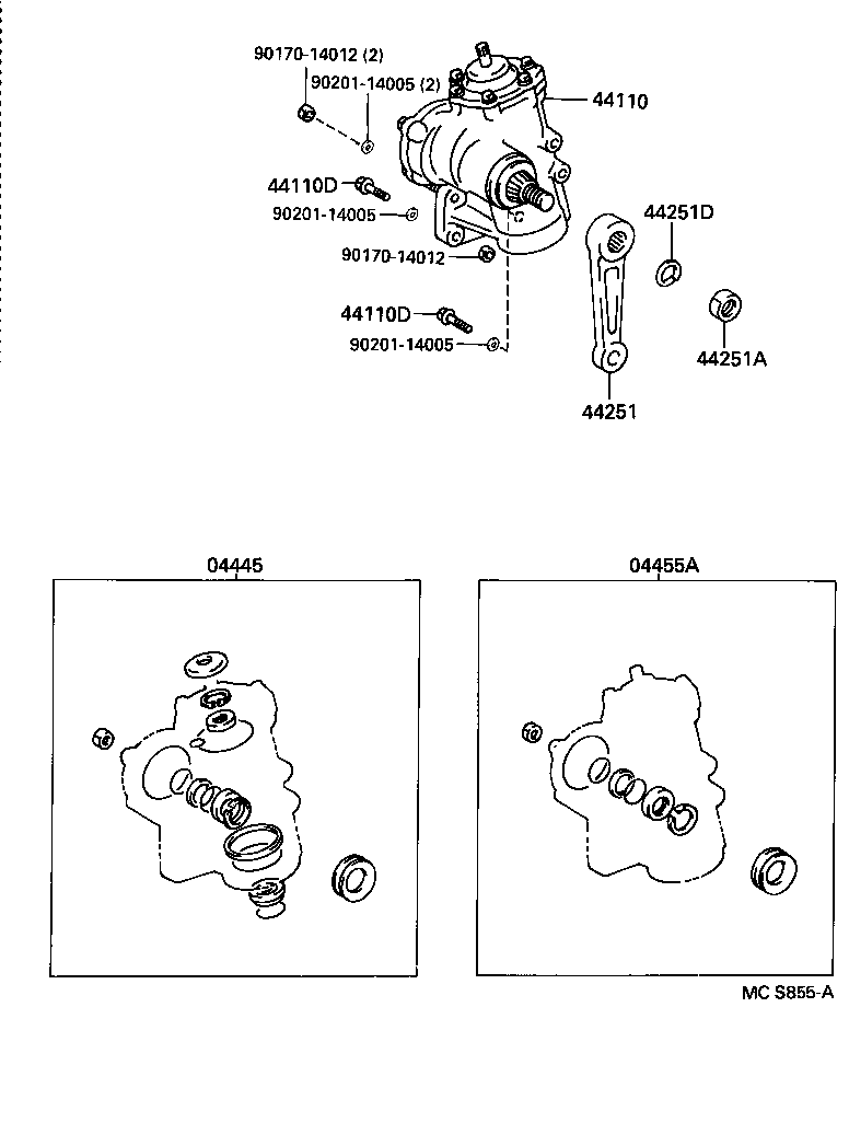 44016-25010 CASE SUB-ASSY, WORM BEARING product image