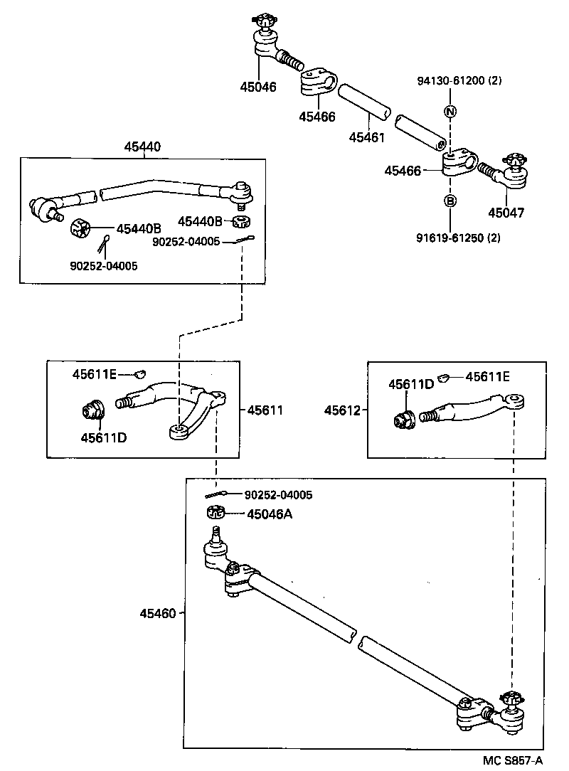 44016-25010 CASE SUB-ASSY, WORM BEARING product image