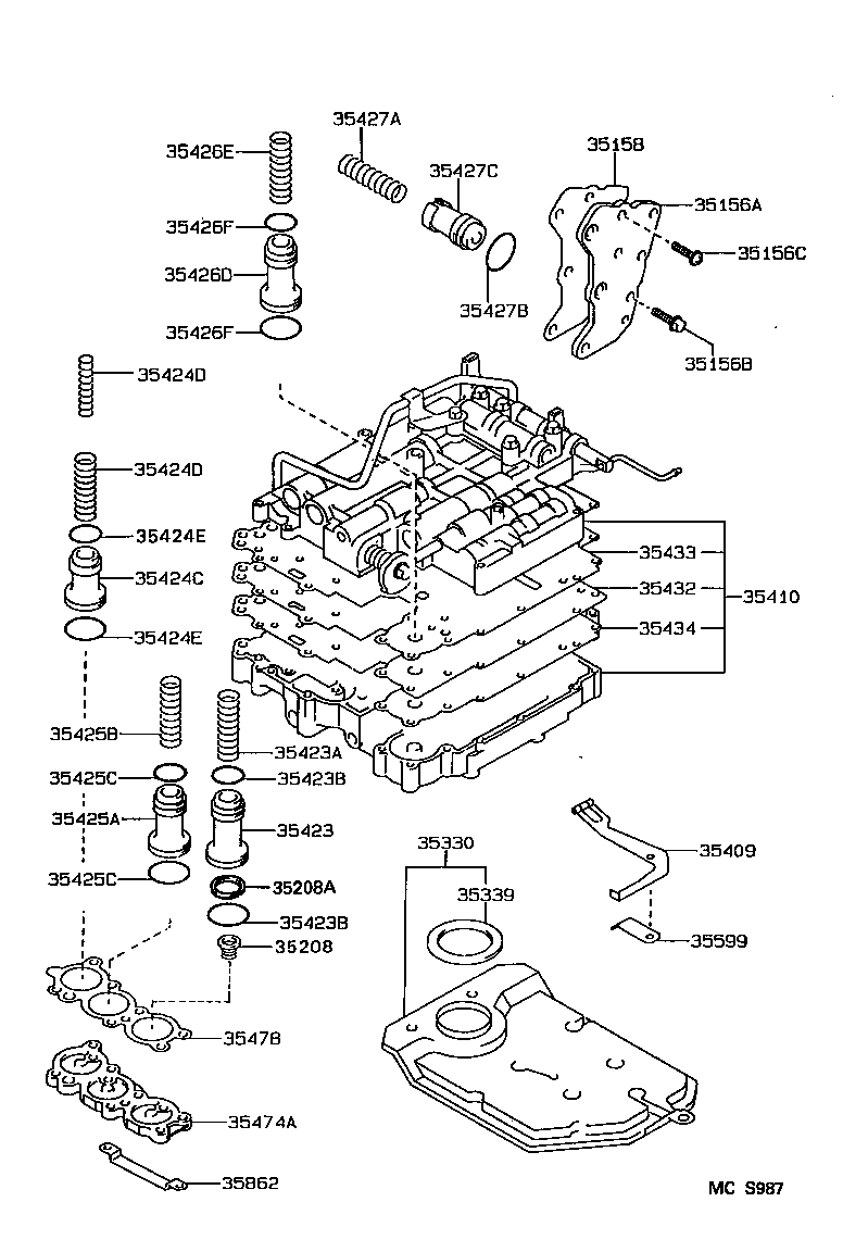 35205-12010 SPRING SUB-ASSY, B-2 ACCUMULATOR product image
