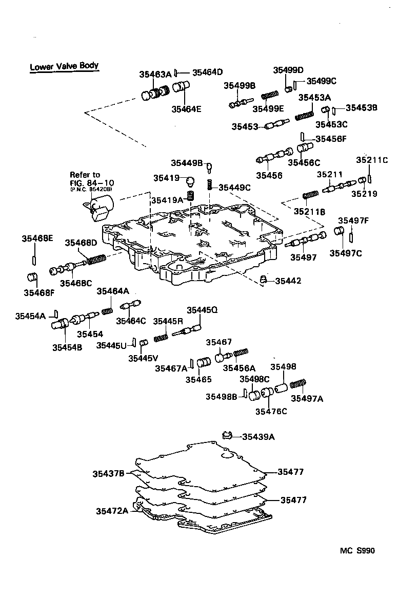 35205-12010 SPRING SUB-ASSY, B-2 ACCUMULATOR product image