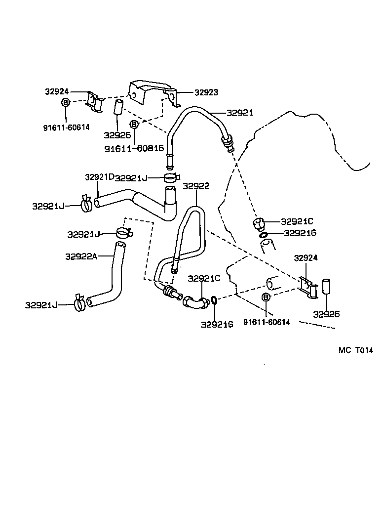 32923-12261 CLAMP, AUTOMATIC TRANSMISSION OIL COOLER TUBE product image
