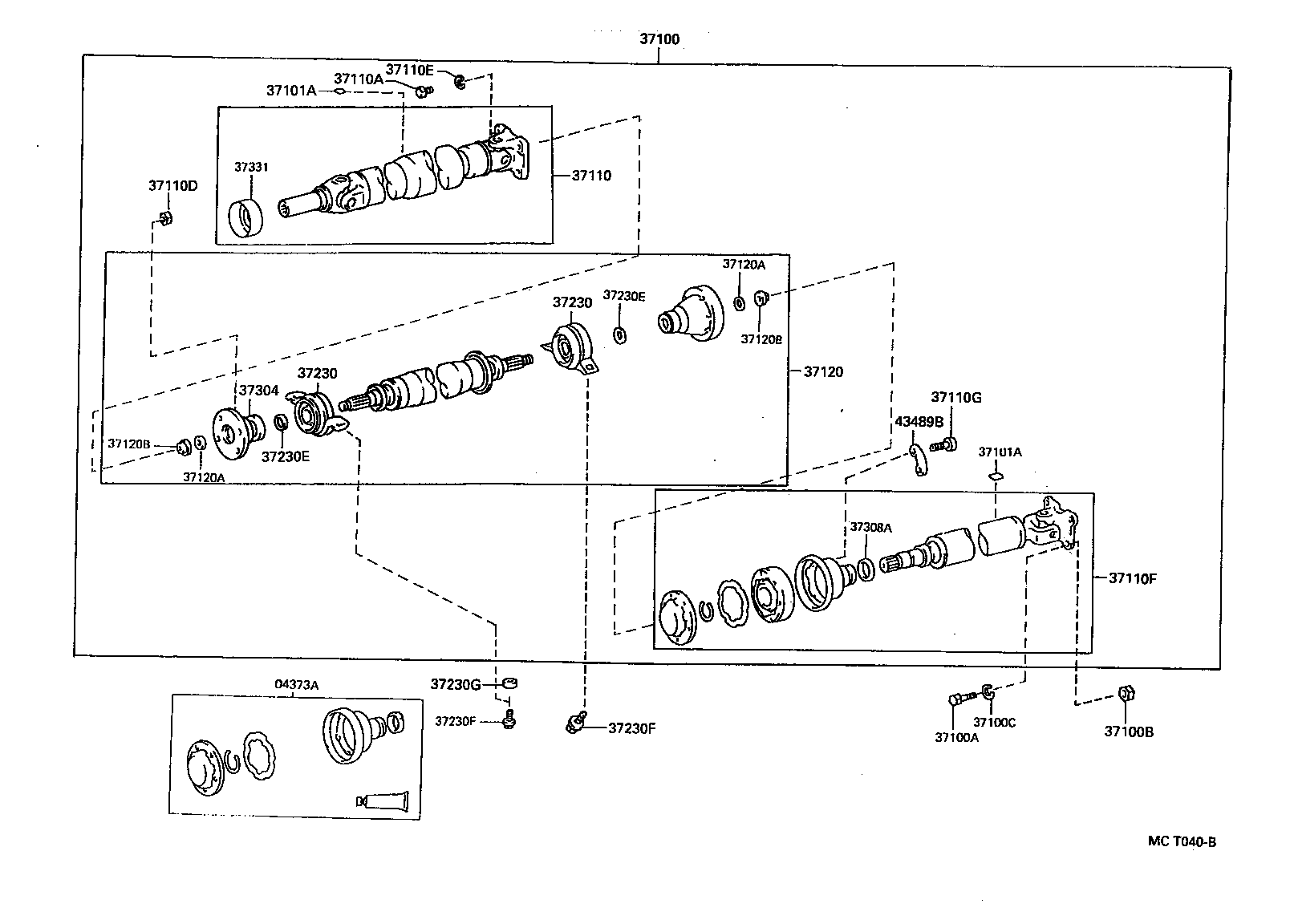 37304-20010 FLANGE SUB-ASSY, UNIVERSAL JOINT product image