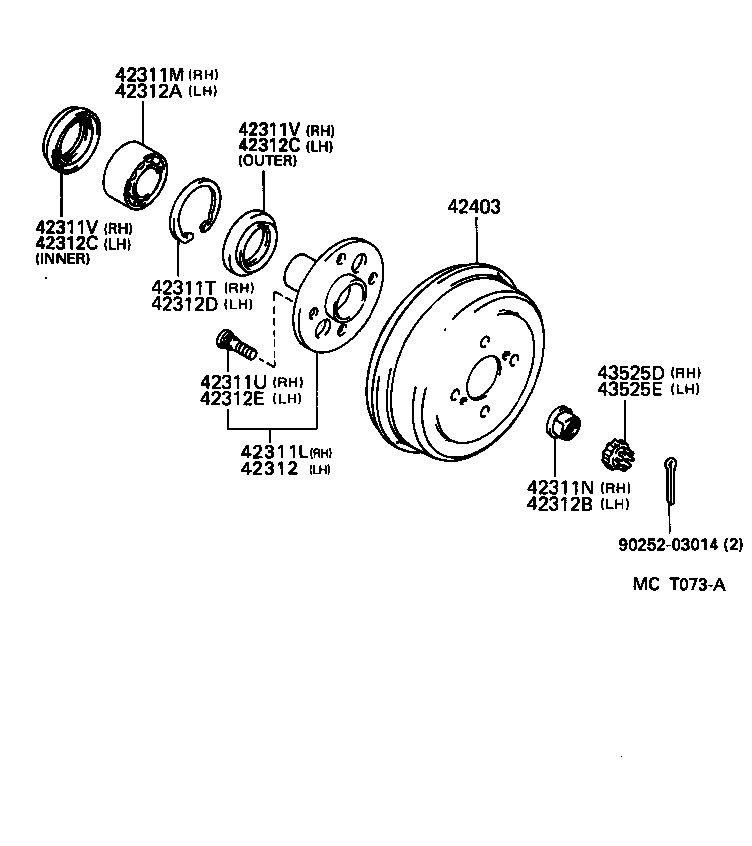 04438-42010 BOOT KIT, REAR DRIVE SHAFT INBOARD JOINT product image